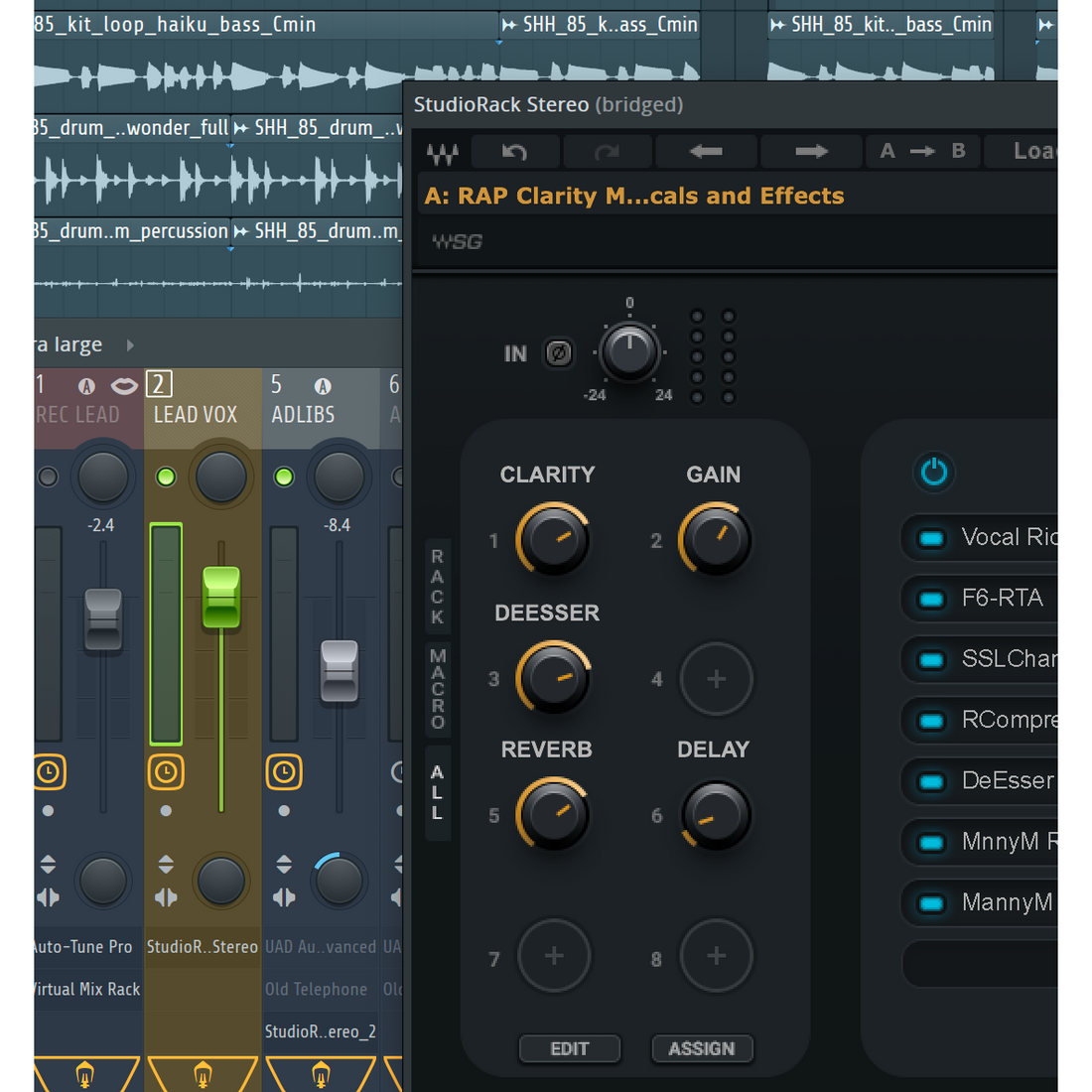 "RAP Clarity" WAVES Vocal Chain Preset